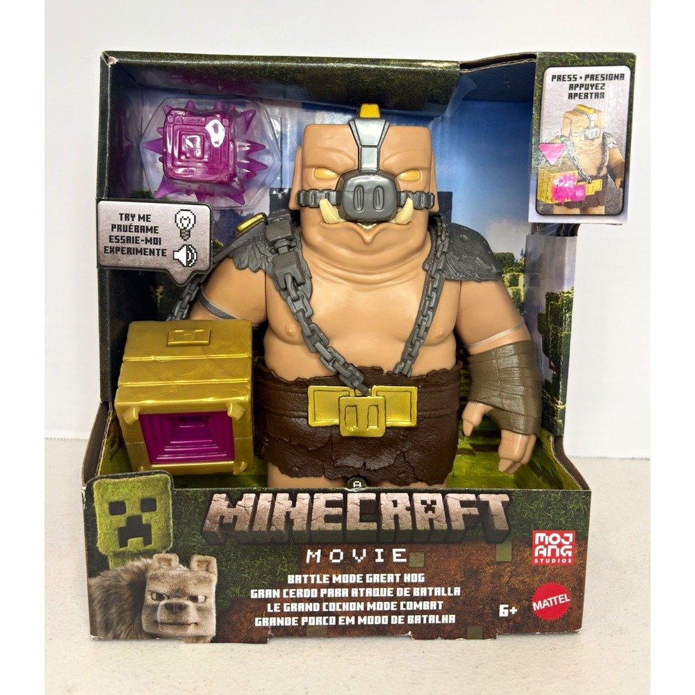 Mattel Minecraft Movie Battle Mode Great Hog Action Figure Franchise 6+